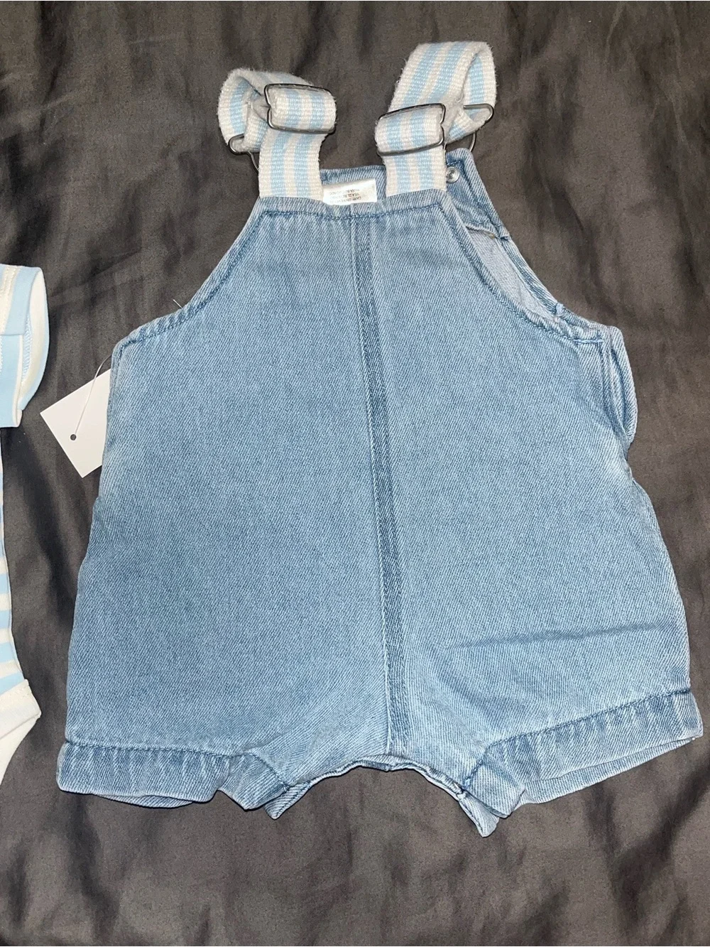 Disney Baby Boys' Mickey Mouse Bodysuit & Denim Shortall, 2-Piece Set